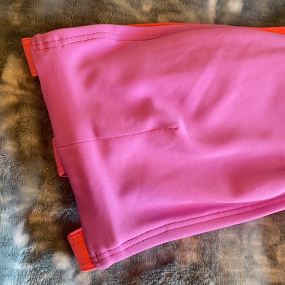 AE bandeau swim top two tone pink pullover padded - Picture 2 of 6